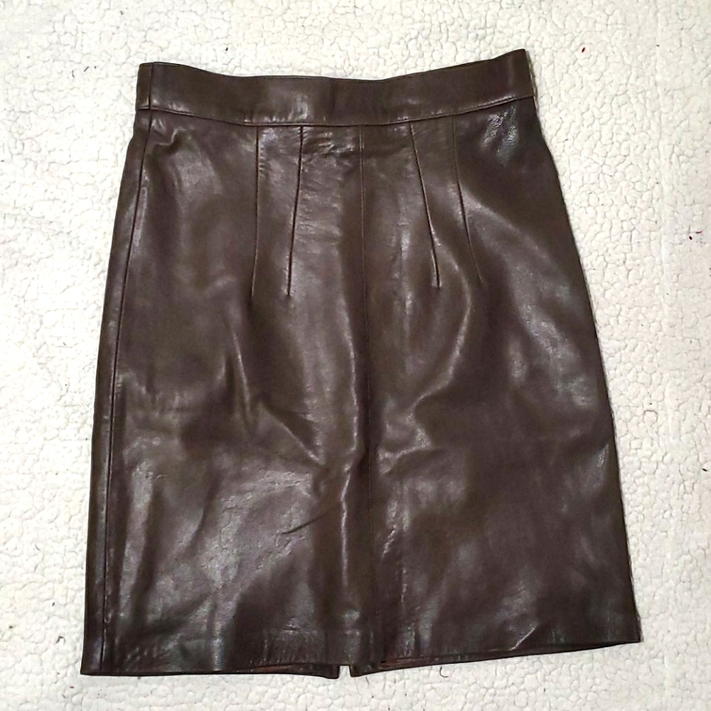 Genuine Soft Leather Pencil Skirt